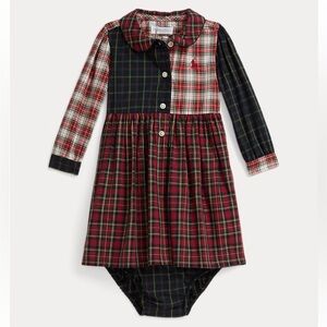 Ralph Lauren Plaid Cotton Poplin Shirtdress & Bloomer